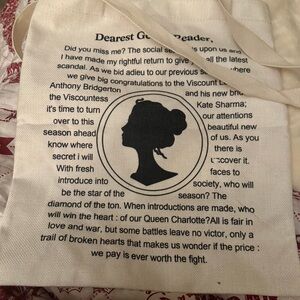 Bridgerton Canvas Tote with Silhouette Design
